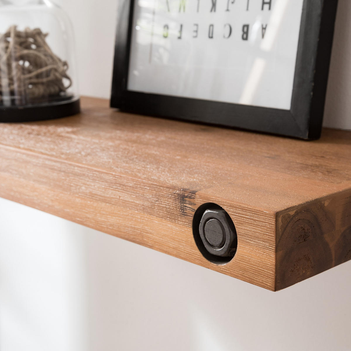 WANDBOARD - Akazie massiv - Akaziefarben, Holz (90/5/24cm) - home24