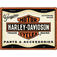 BLECHSCHILD 30/40 cm Harley-Davidson Parts & Accessoires - Multicolor, Metall (40/30/0.2cm) - Nostalgic-Art