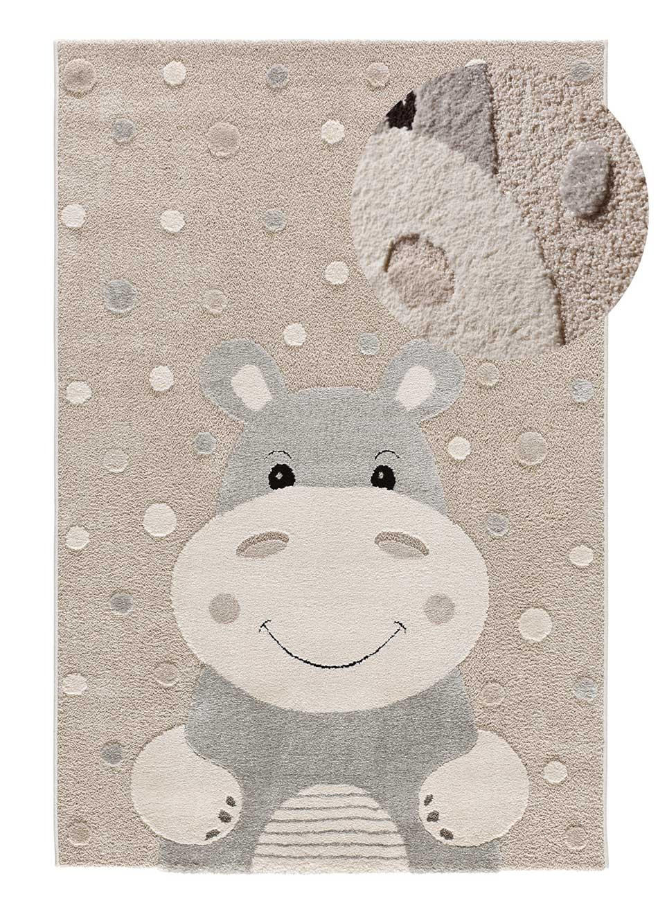 KINDERTEPPICH Stein Clown 120/170 cm - Hellgrau, Textil (120/170cm) - Atticgo