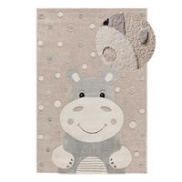 KINDERTEPPICH Stein Clown 120/170 cm - Hellgrau, Textil (120/170cm) - Atticgo