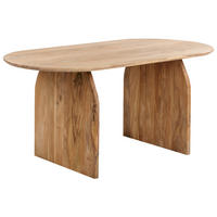 ESSTISCH Akazienholz hellbraun 180/90 cm Skye - Hellbraun, Holz (90/180/78cm) - Beliani