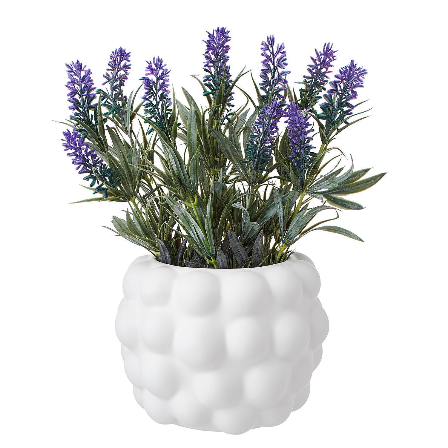BLUMENÜBERTOPF Cloudy - Weiß, Stein (13cm) - BUTLERS