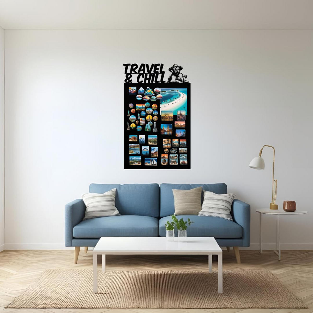 MAGNETTAFEL Schnauzer Schwarz 50x80 cm - Schwarz, Metall (50/80/0.7cm) - ANWICAR