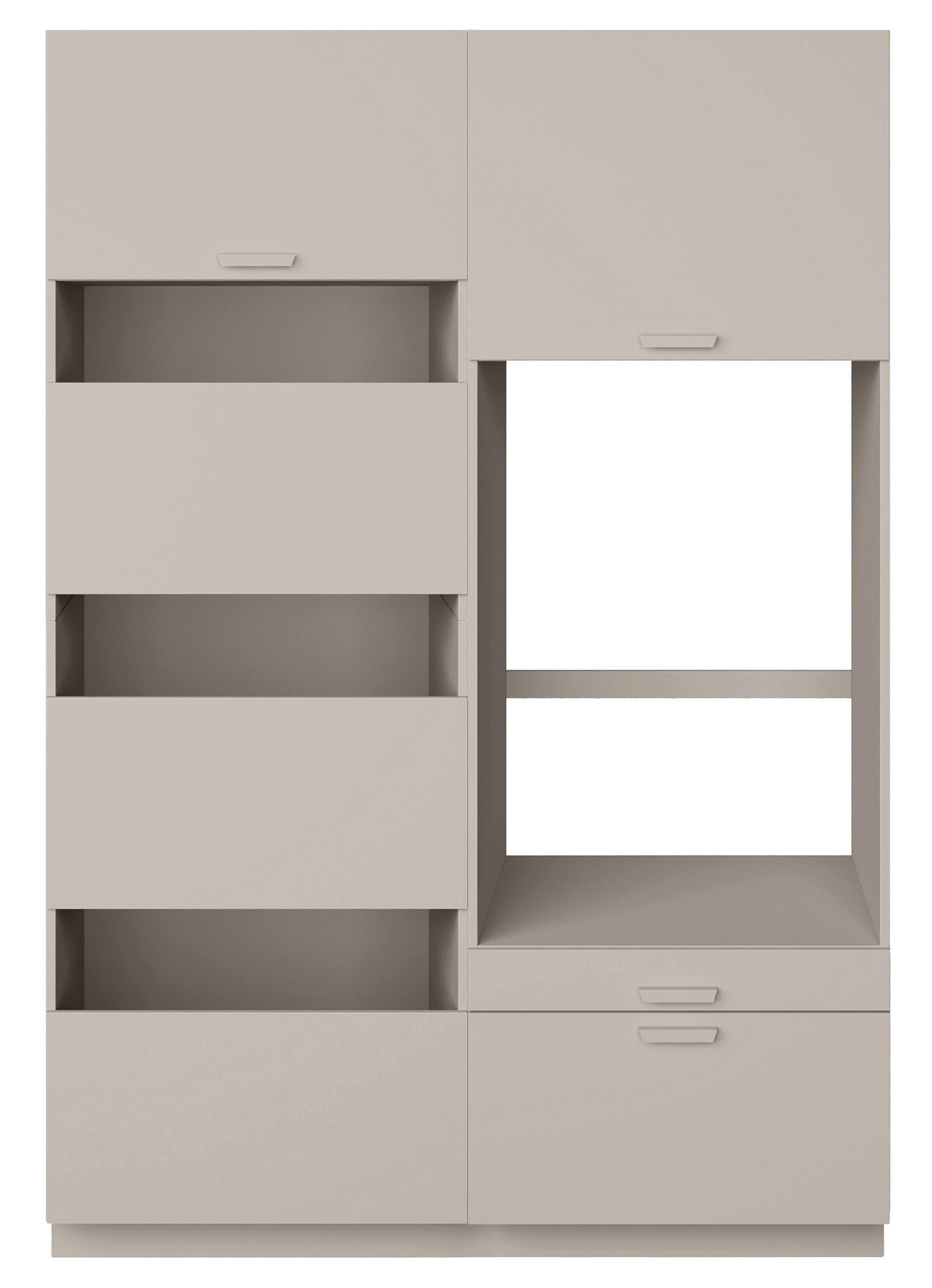 BADEZIMMERMÖBEL-SET Holv Kaschmirgrau 135 cm - Taupe, Holzwerkstoff/Metall (135/200/66cm) - Selsey