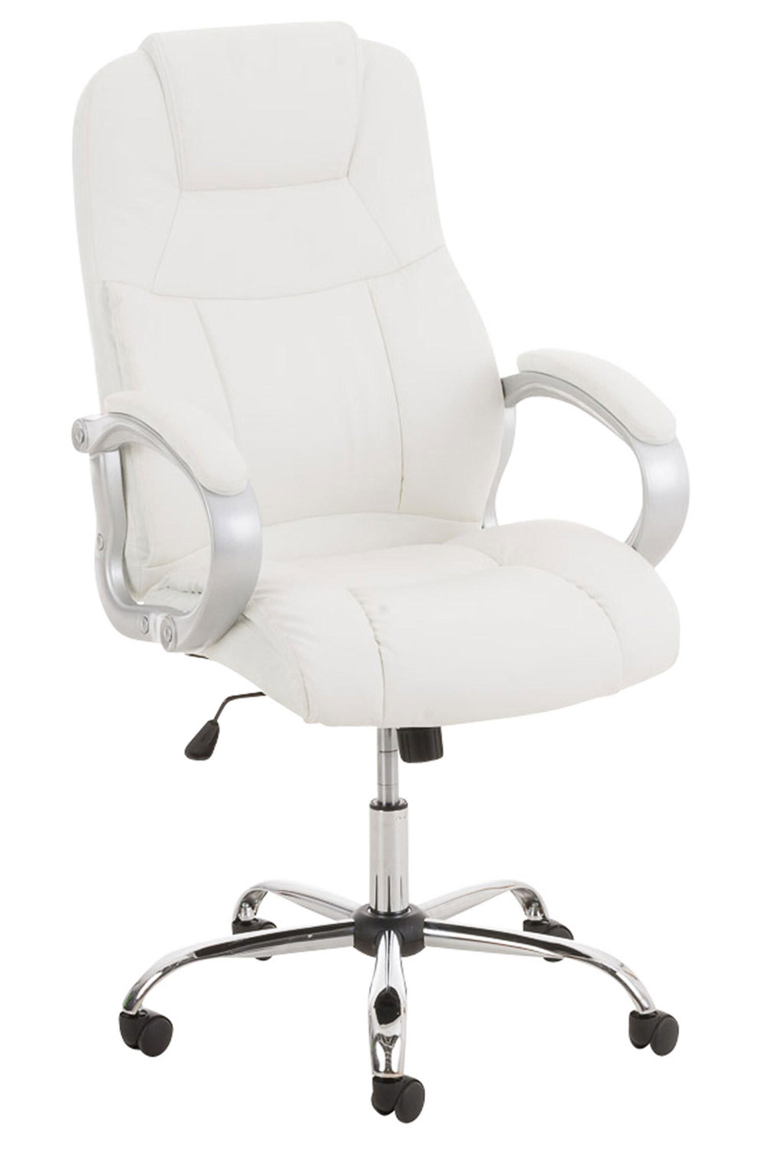 BÜROSTUHL Apodo Two, Kunstleder Weiß - Weiß, Textil/Metall (66/122/70cm) - TPFLiving