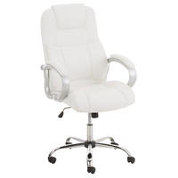 BÜROSTUHL Apodo Two, Kunstleder Weiß - Weiß, Textil/Metall (66/122/70cm) - TPFLiving
