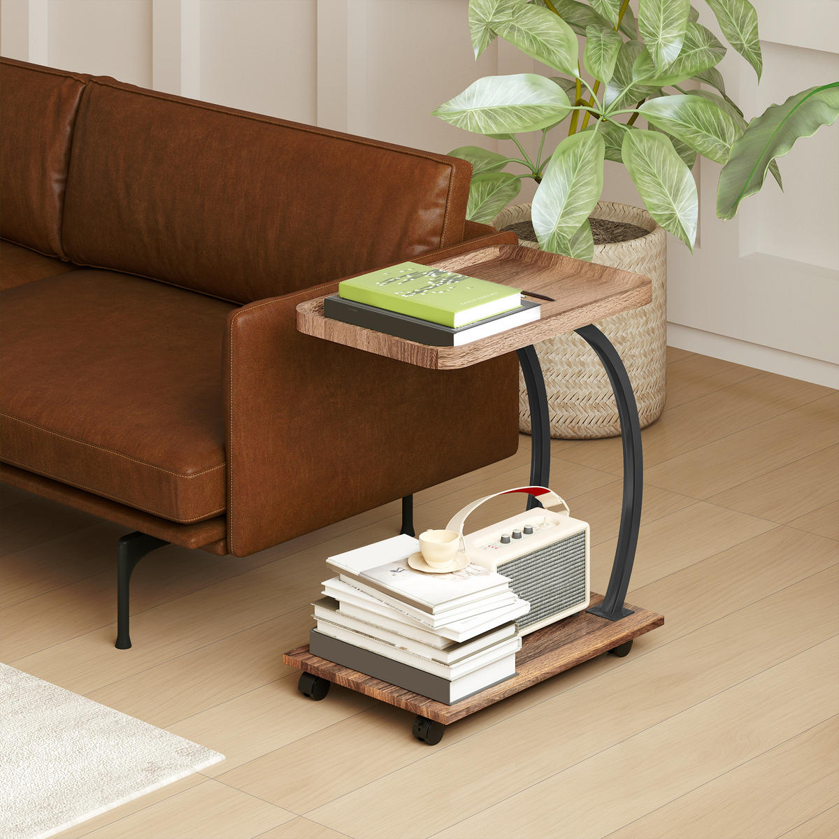 BEISTELLTISCH Braun 1 Stück - Braun, Naturmaterialien (52/34/60cm) - GiPP