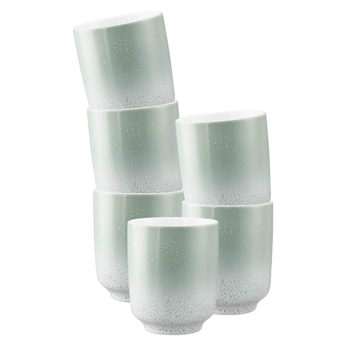 KAFFEEBECHER OHNE HENKEL Sento Home Aura mint 400 ml 6er Set - Mintgrün, Keramik (0.4L) - Seltmann Weiden