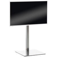 TV RACK Metall Edelstahl - Edelstahlfarben, Metall (64/100/53cm) - CLP