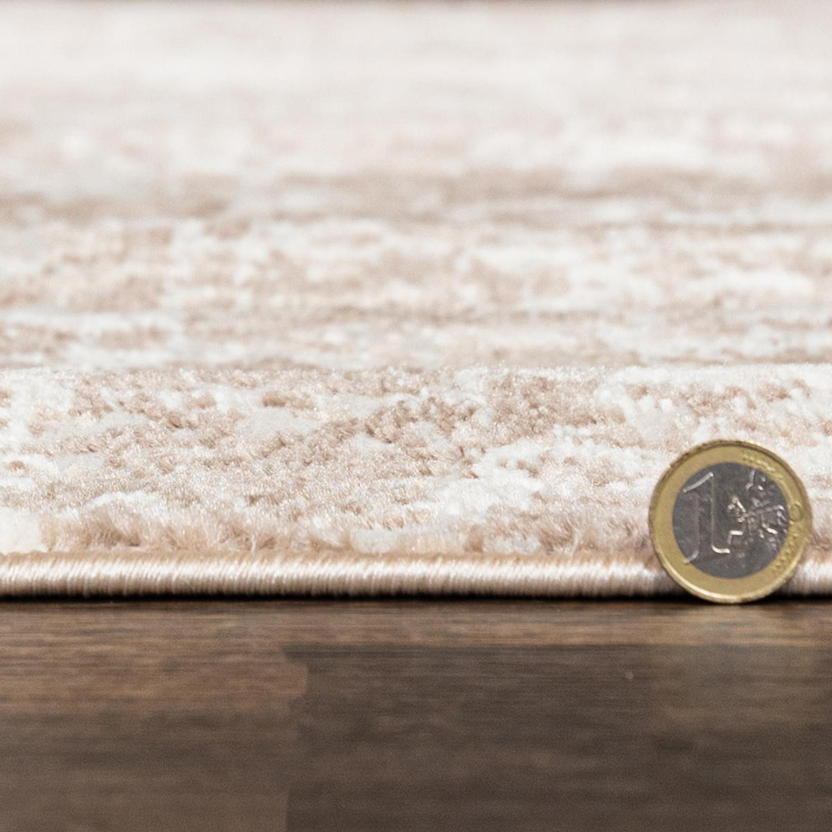 TEPPICH Beige Creme abstrakt - 140 x 200 cm - Beige/Multicolor, Textil (140/200cm) - Mazovia