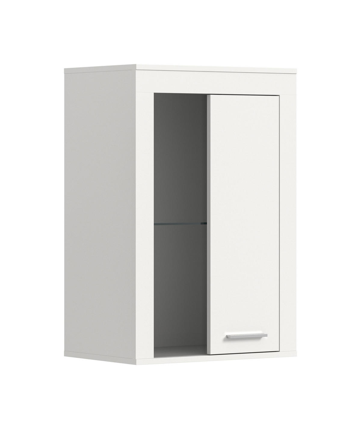 VITRINE JAM (B/H/T: ca. 60/86/35 cm) in weiß/weiß - Weiß, Holzwerkstoff (60/86/35cm)