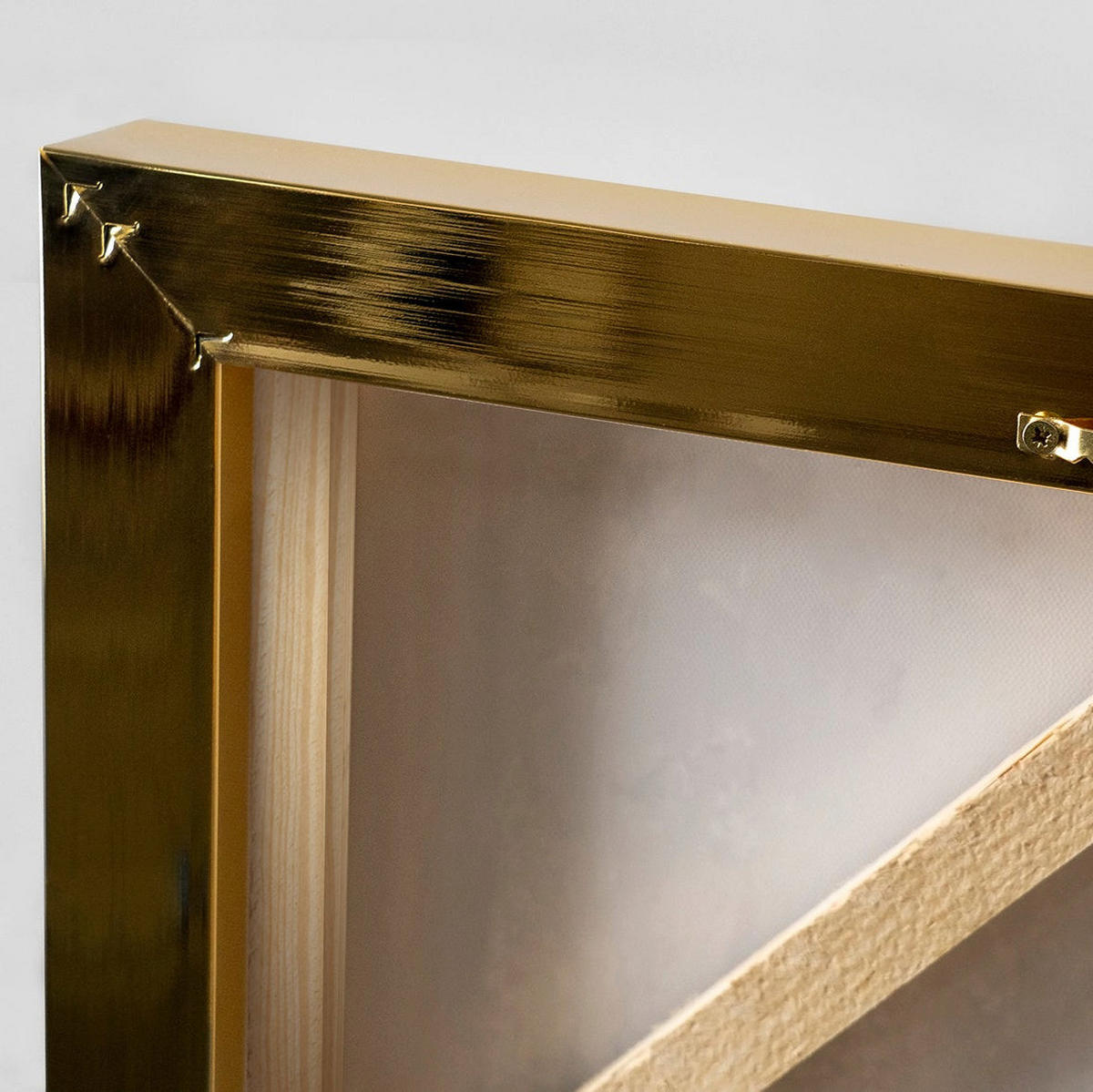 GEMÄLDE Echo der Natur Schattenfugenrahmen Gold 120x80 cm - Goldfarben, Holz (120/80cm) - YS-art gallery