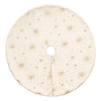 WEIHNACHTSBAUMROCK Sterne gold Ø 90 cm - Weiß, Textil (90/90/90cm) - Atmosphera Createur d´interieur