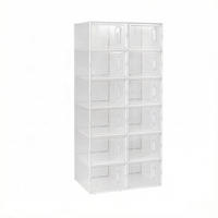 AUFBEWAHRUNGSBOXEN Transparent Weiß 12er-Set 50/35,5/111,5 cm - Transparent, Kunststoff (50/111.5/35.5cm) - PANGIVO