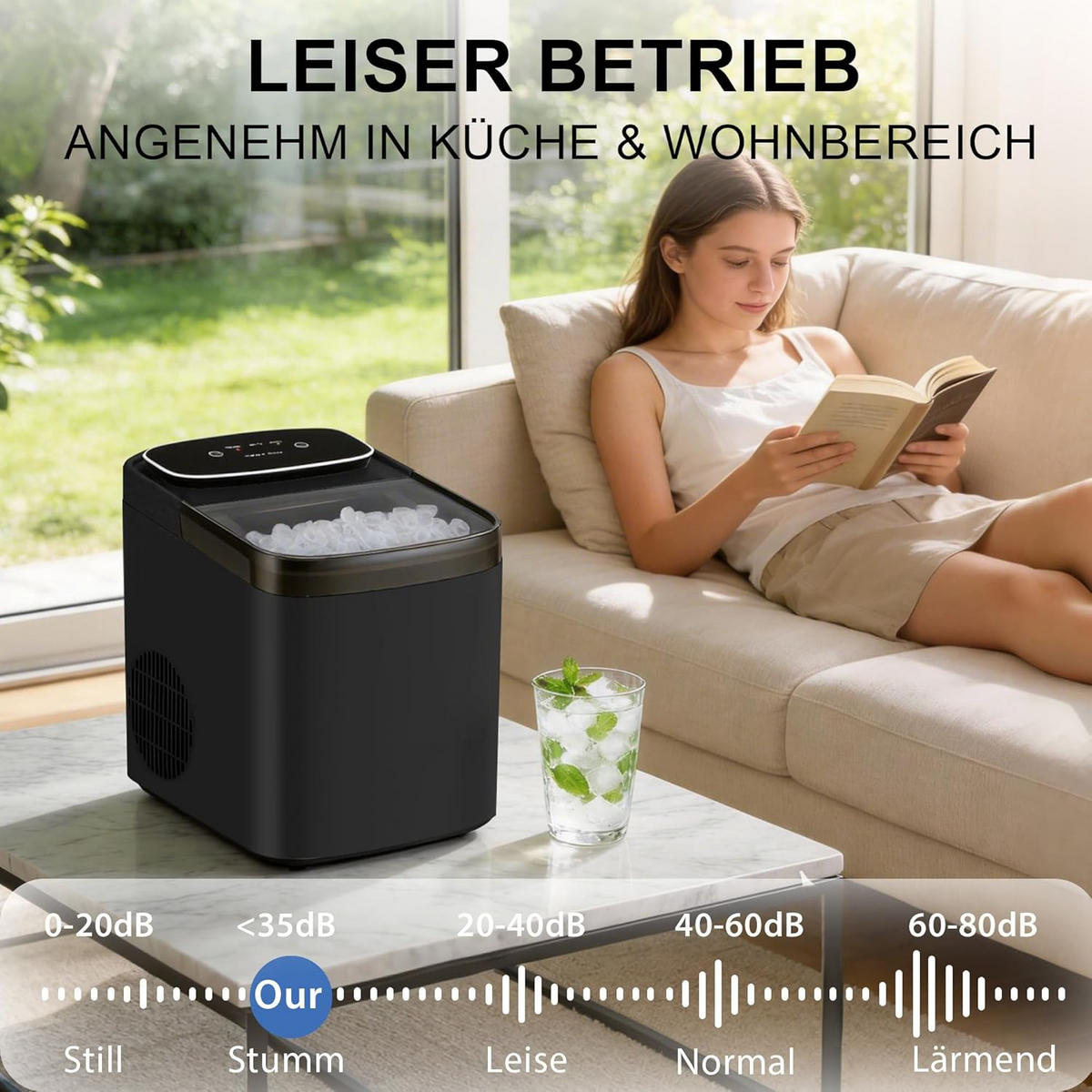 EISWÜRFELMASCHINE Kühleis 2.5L - Grau, Kunststoff (30.5/30.2/23.5cm) - Nettlife