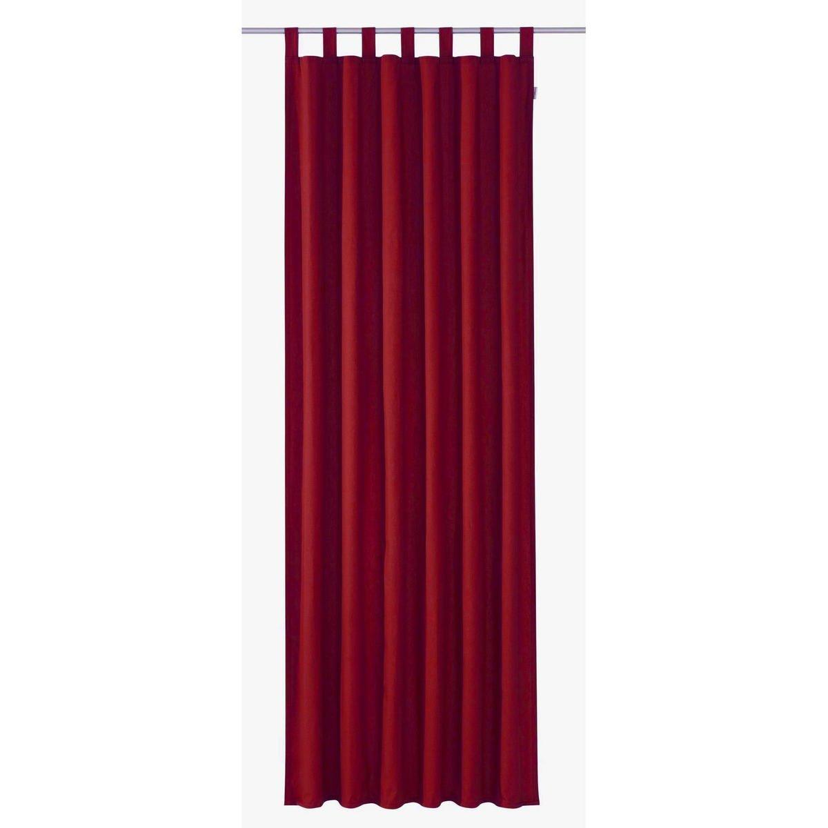 SCHLAUFENVORHANG IM UNI DESIGN DOVE Blickdicht - Dunkelrot, Textil (140/0.5/255cm) - Tom Tailor