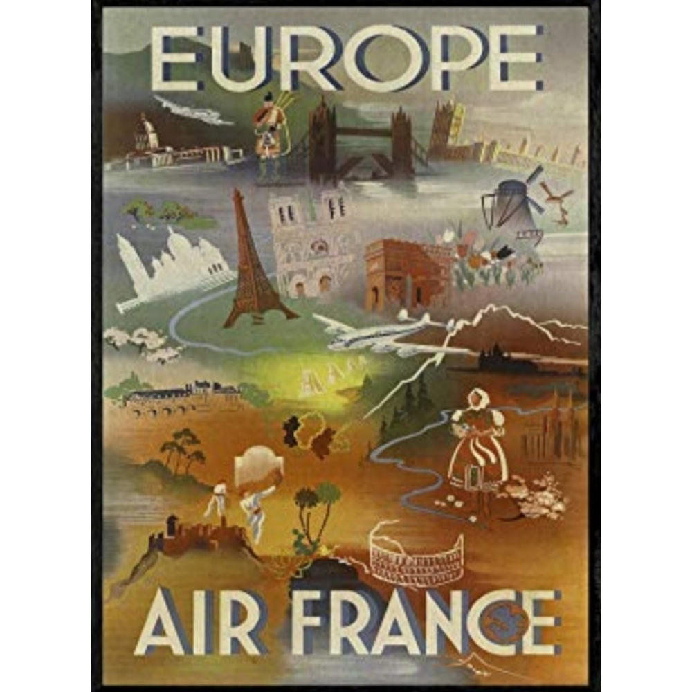 POSTER Europa Air France A3 Rahmenlos - Klar, Papier (29.7/5/42cm) - Nacnic