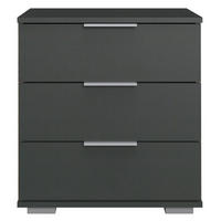 NACHTKONSOLE Easy Plus Graphit 52 / 38 / 56cm - Graphitfarben, Holz/Holzwerkstoff (52/56/38cm) - Wimex