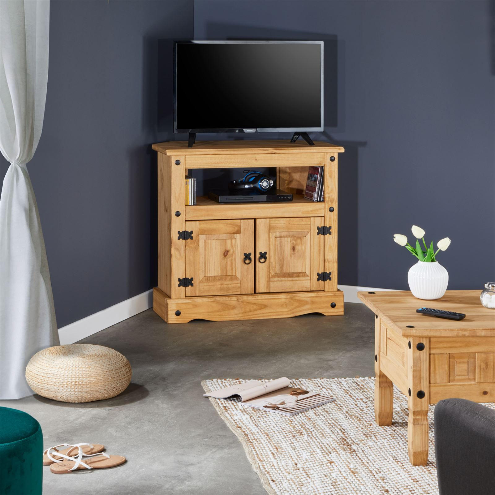 TV-RACK SALSA - Naturfarben, Holz (85/78/43cm) - CARO-Möbel