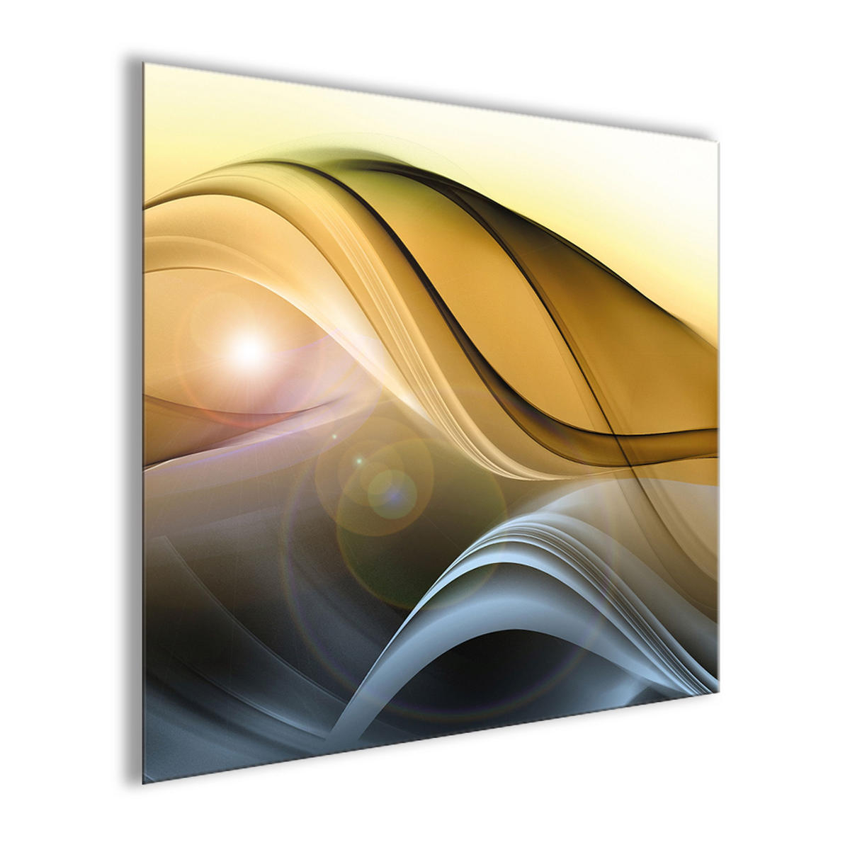 GLASBILD 30×30 cm abstrakt - Gelb, Glas (30/30cm) - artissimo