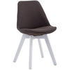 STUHL Stoff dunkelgrau - Dunkelgrau/Weiß, Holz/Textil (48/84/55cm) - CLP