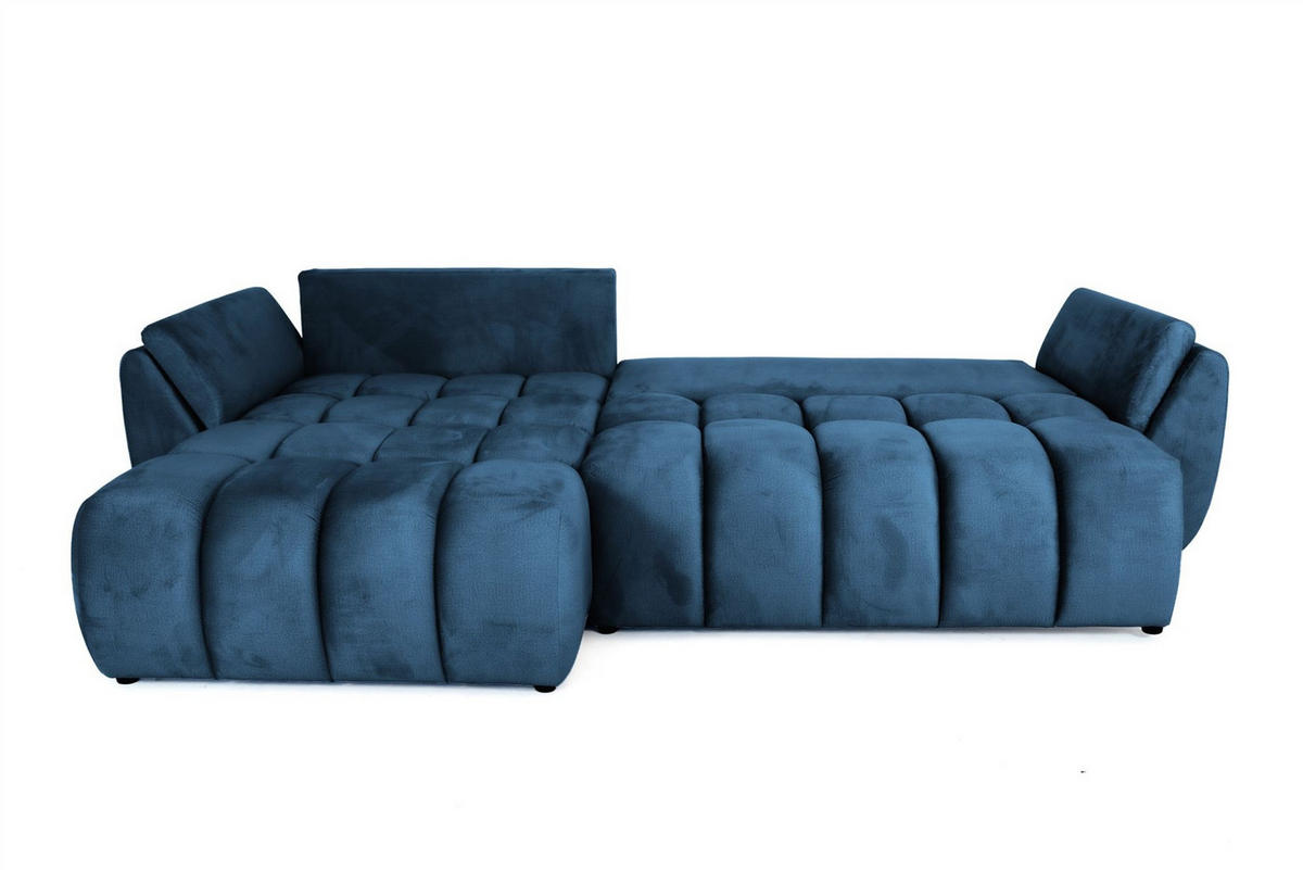 ECKSOFA Collin Mit Schlaffunktion - Blau, Holzwerkstoff/Textil (280/185cm) - Fun Möbel