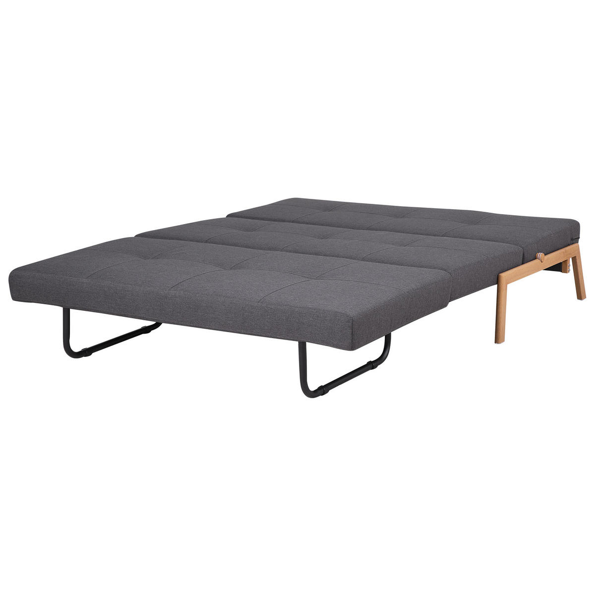 2-SITZER-SCHLAFSOFA Polsterbezug Dunkelgrau Edland - Dunkelgrau, Textil (152/76/92cm) - Beliani