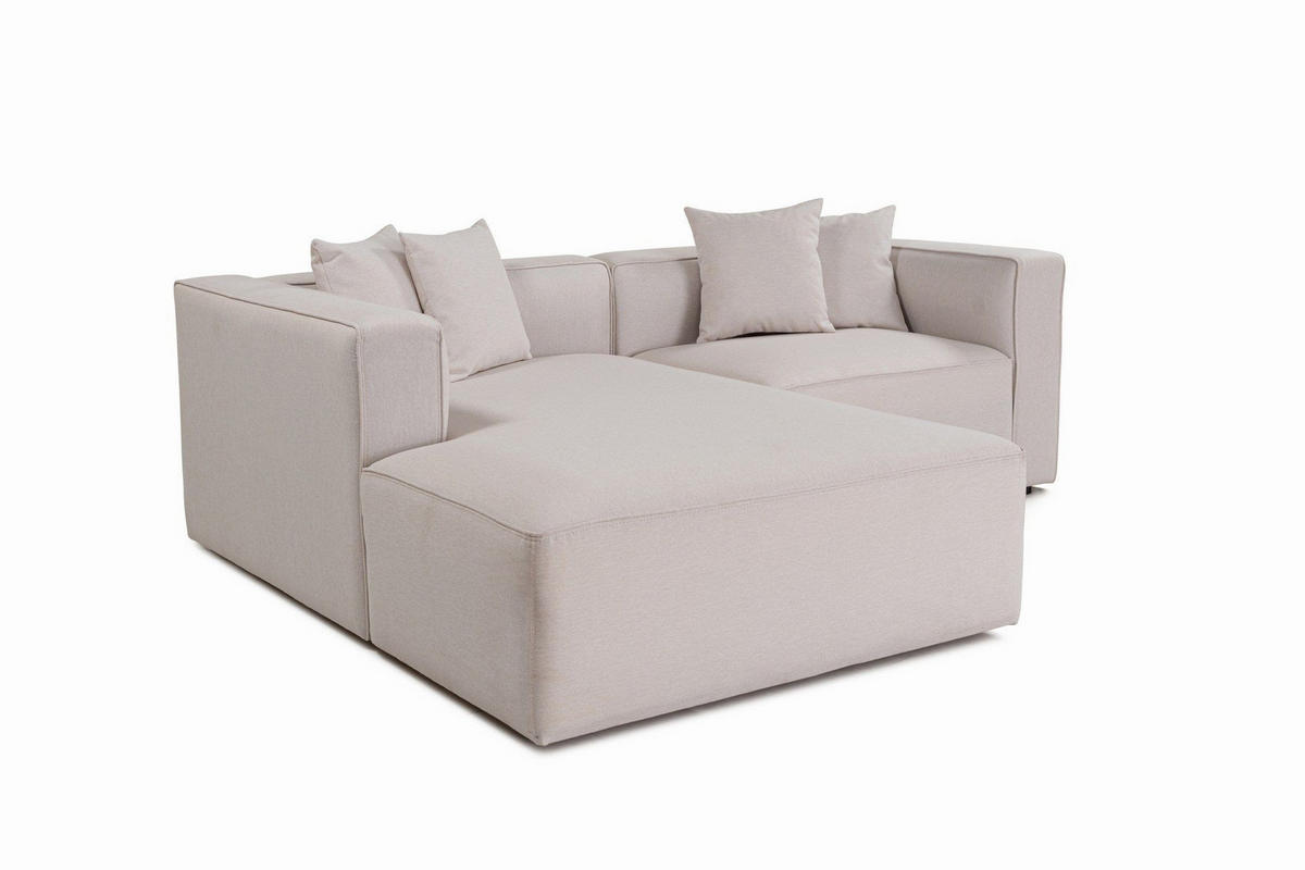 ECKSOFA breites XL-Design - Schwarz/Grau, Holz/Kunststoff (230/180cm) - myHomelando