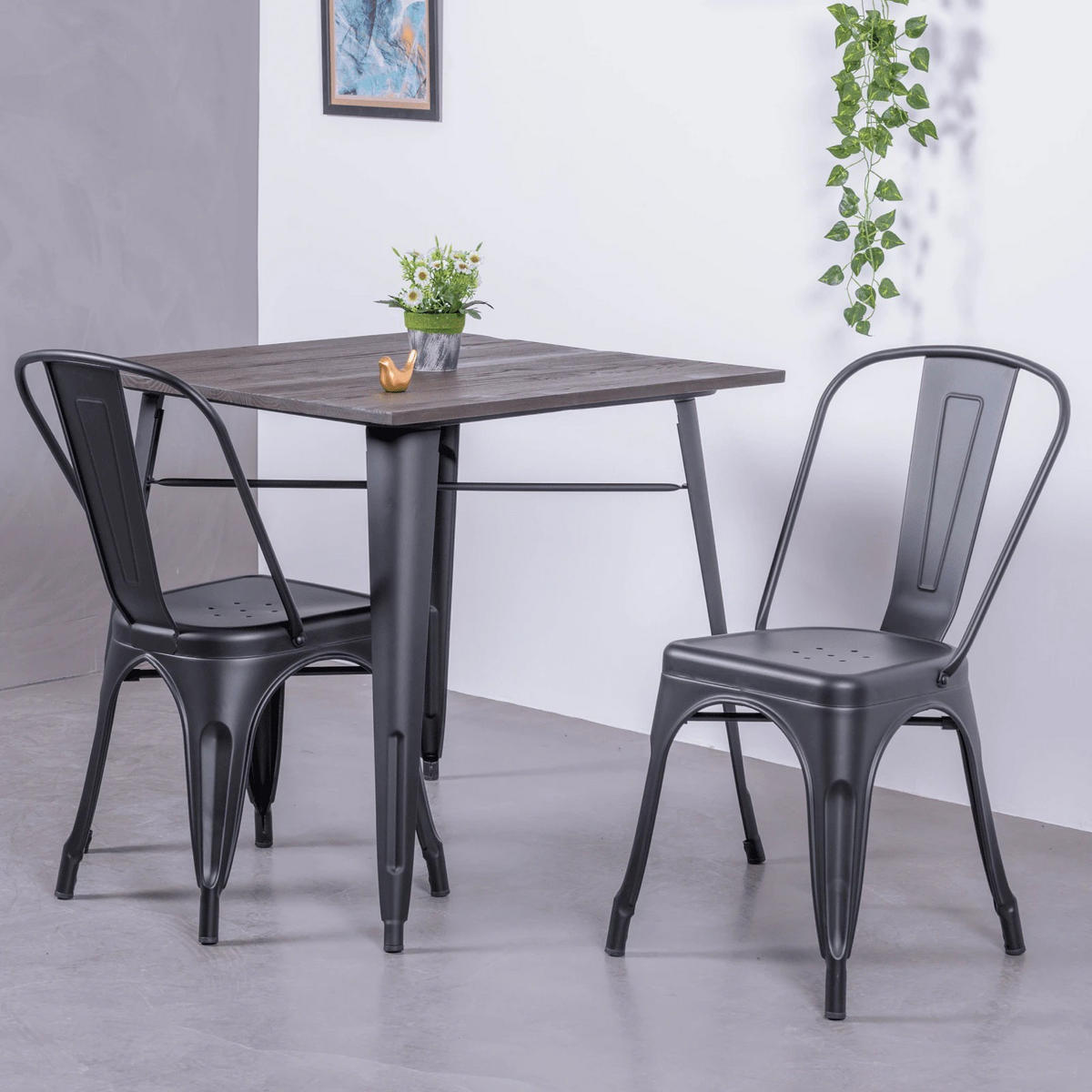 STAHLSTUHL Metall Schwarz - Schwarz, Metall (44/85/55cm) - Nest Dream