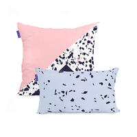 KISSENBEZUG terrazzo 50x50 + 50x30 cm mehrfarbig - Multicolor, Textil (50/50cm) - Happy Friday