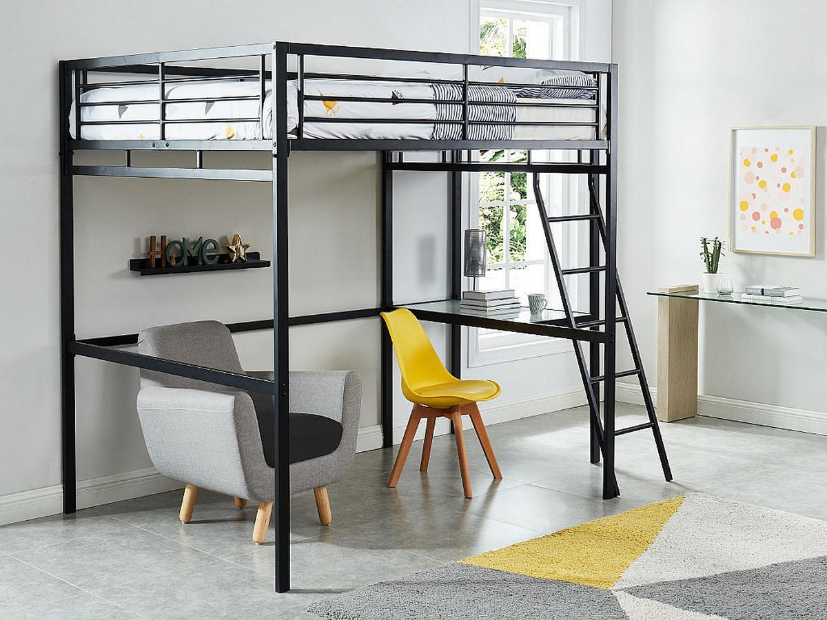 HOCHBETT - 2 -Sitzer - Stahl - anthrazitgrau - CASUAL - Anthrazit, Metall - Vente-Unique