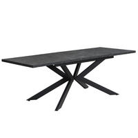 AUSZIEHTISCH MALTEK 140-220/90/76 cm - Anthrazit/Schwarz, Metall (90/140/76cm) - DUBI Möbel