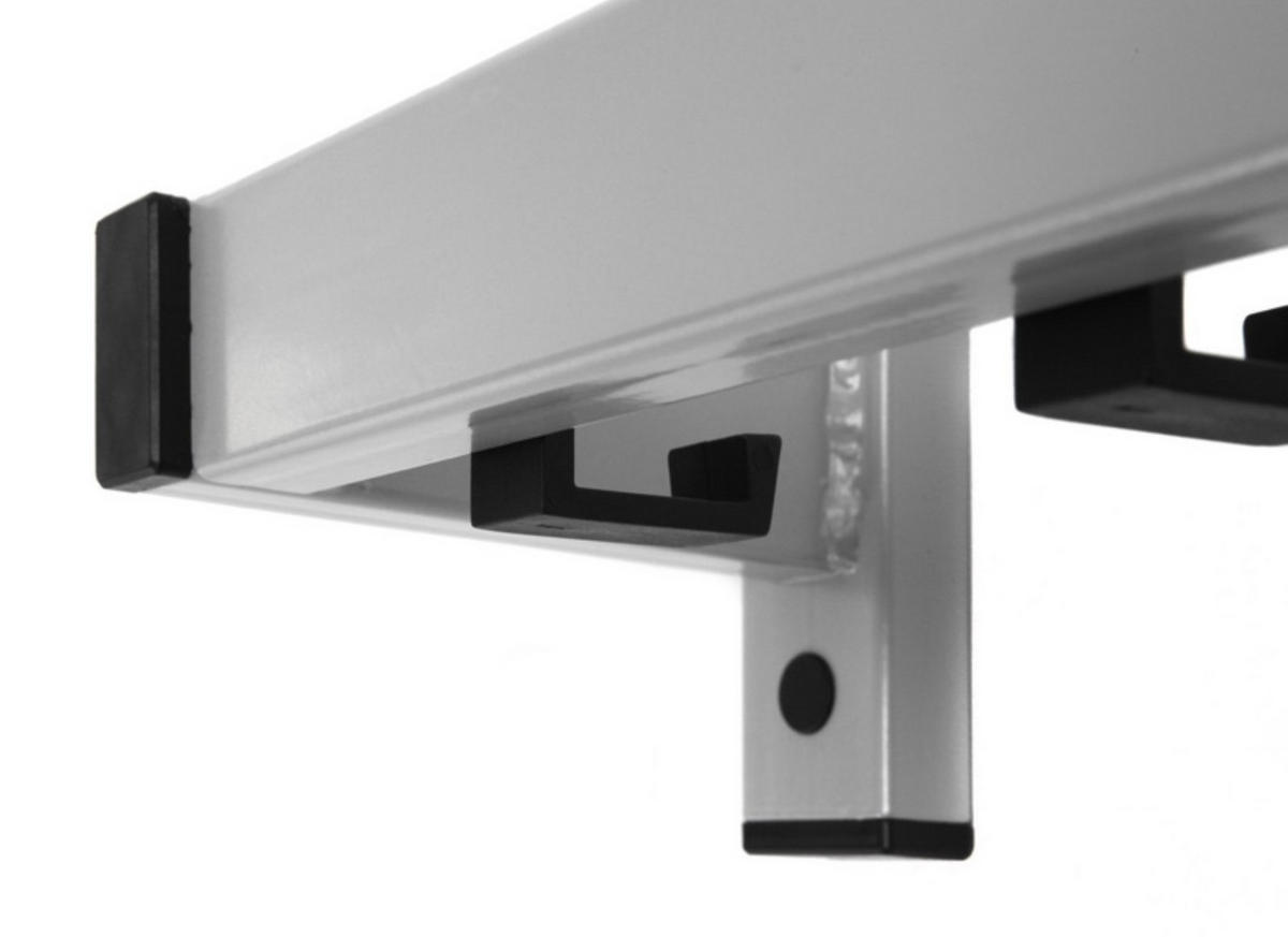 WANDGARDEROBE Mit 10 Haken Grau - Grau, Metall (106/15/13cm) - PROREGAL