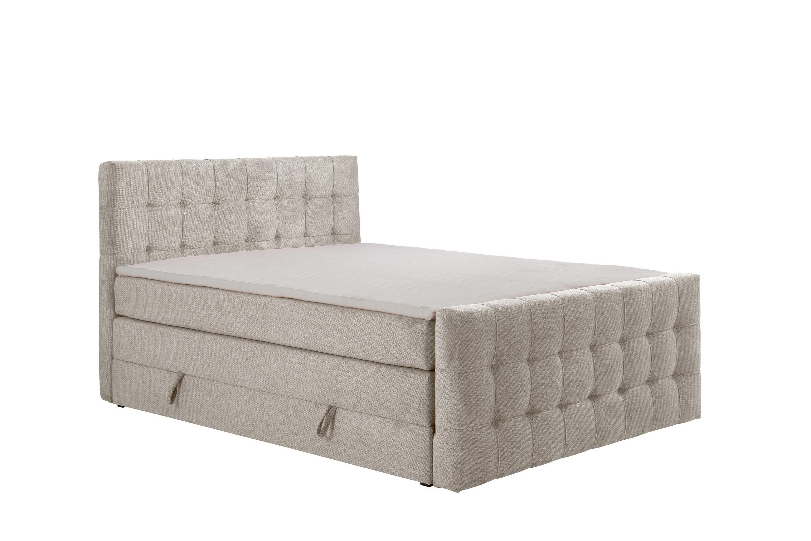 Thumbnail - KS Home Concept Boxspringbett, Beige, Textil, H3, 160x200 cm, Schlafzimmer, Betten, Boxspringbetten