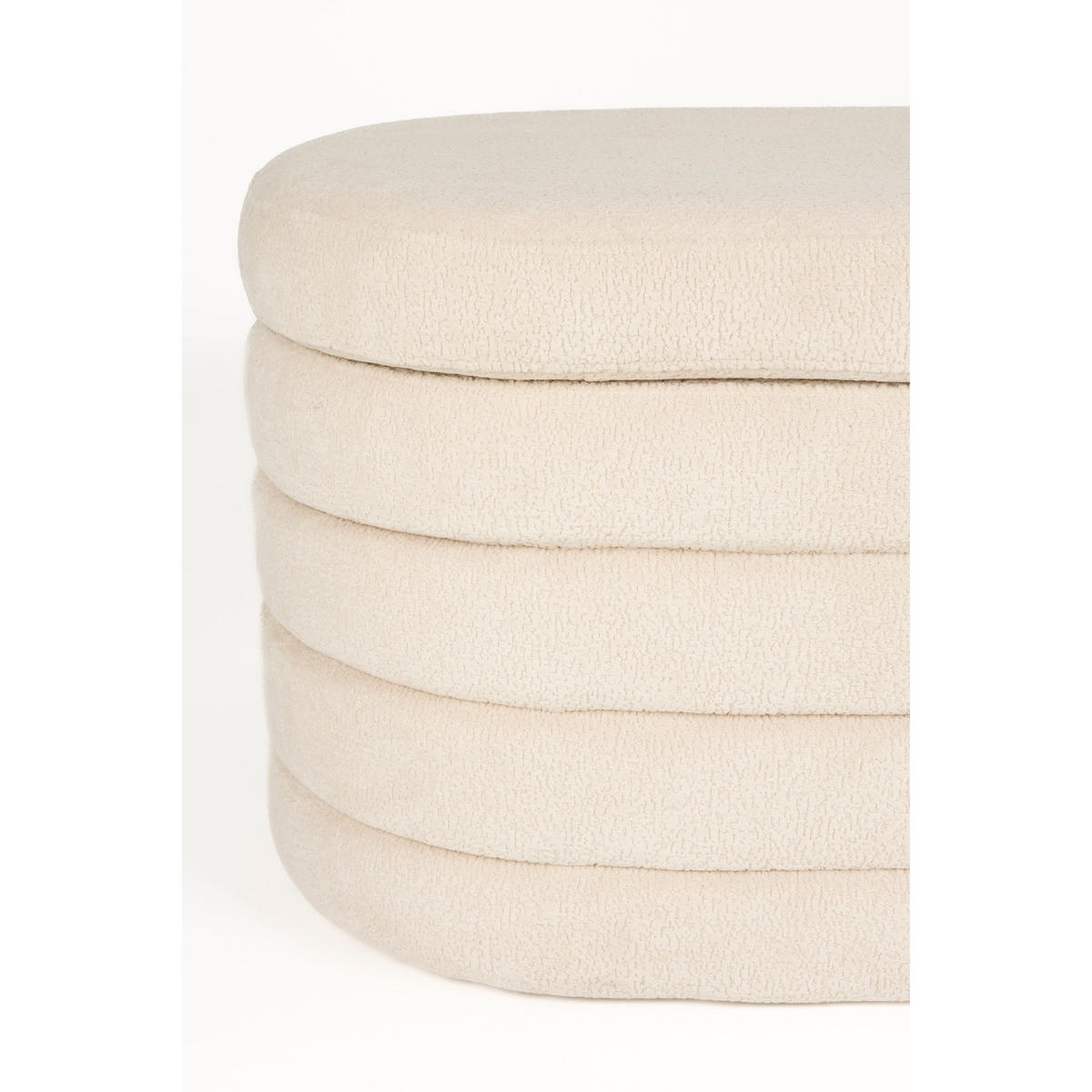 SITZBANK Zuma met Stauraum 114 cm Weiß/ Beige - Beige, Kunststoff (43/47/114cm) - Housecraft Living