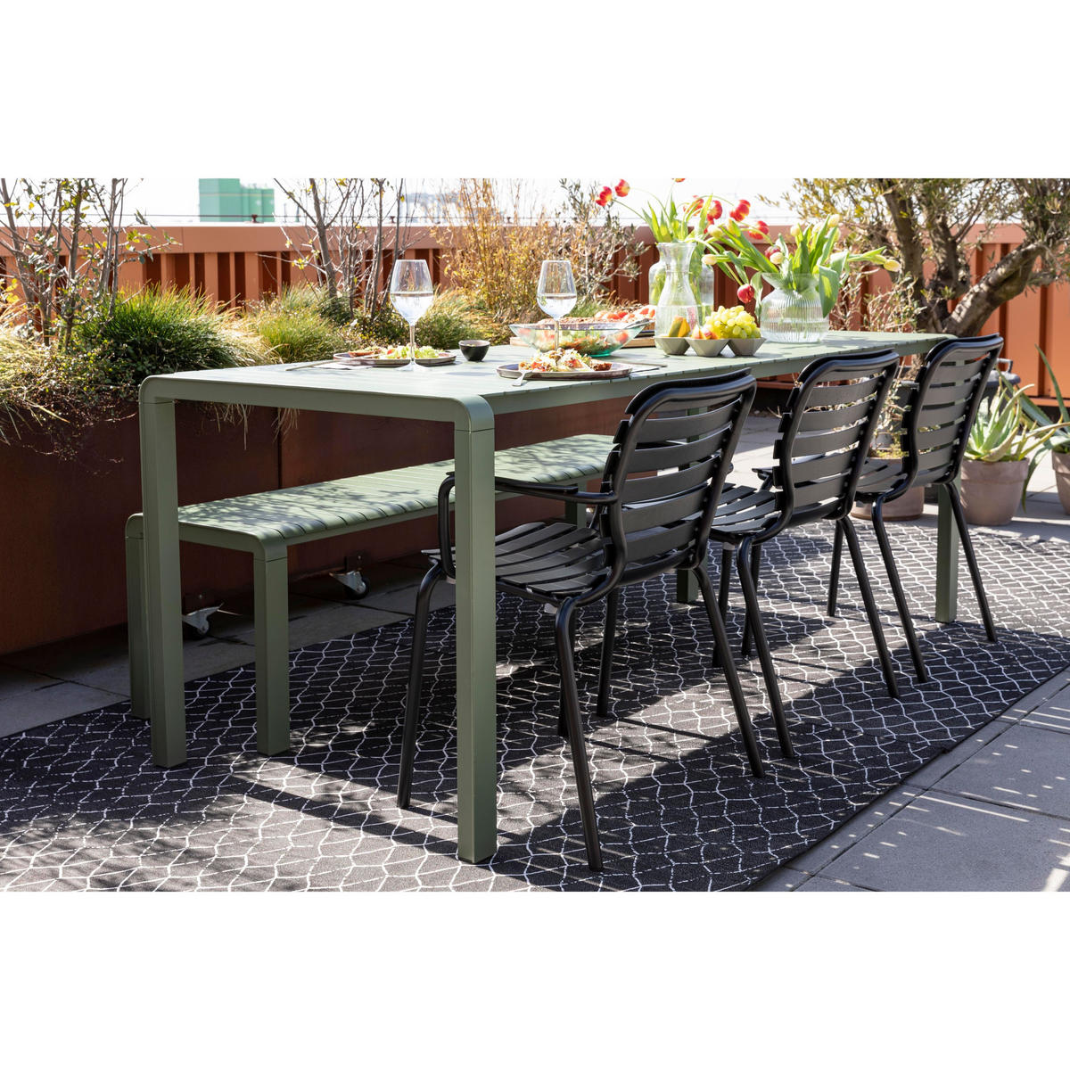GARTENSTUHL Vondel Schwarz - 2 er Set - Schwarz, Metall (64.7/82.8/58.2cm) - Zuiver
