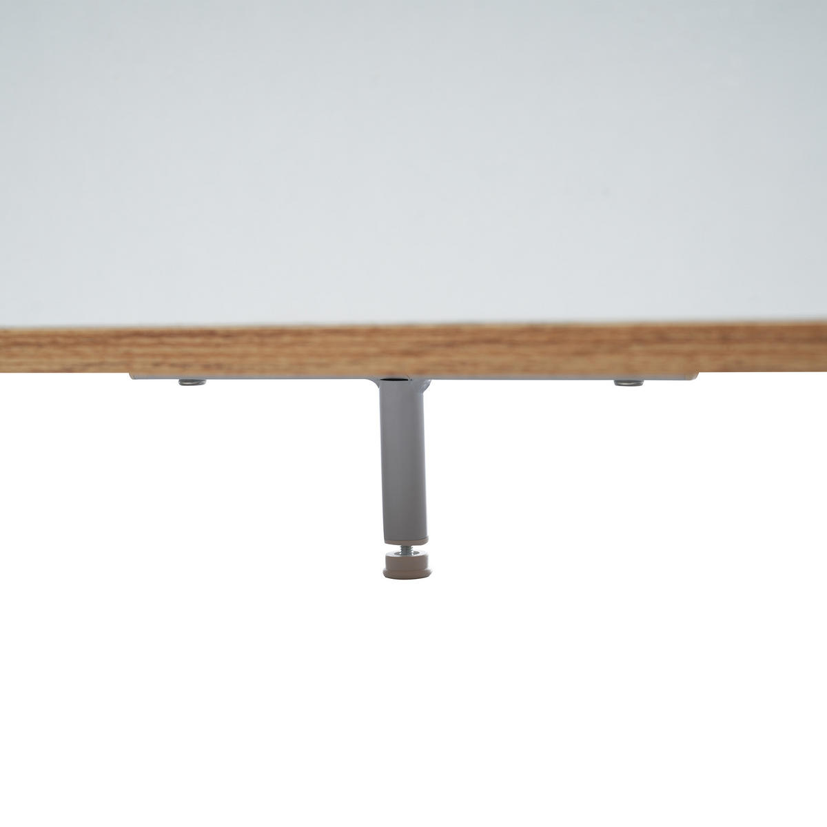 LOWBOARD in Weiß mit Fächern und Türen für Wohnzimmer, B175/T37/H51cm - Naturfarben/Weiß, Holzwerkstoff/Metall (175/51/37cm) - STILVORA