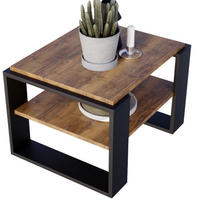 COUCHTISCH Holzwerkstoff rechteckig stabil Nussbaumfarben 44/54/63cm - Nussbaumfarben/Schwarz, Holzwerkstoff (54/63/44cm) - CraftPAK
