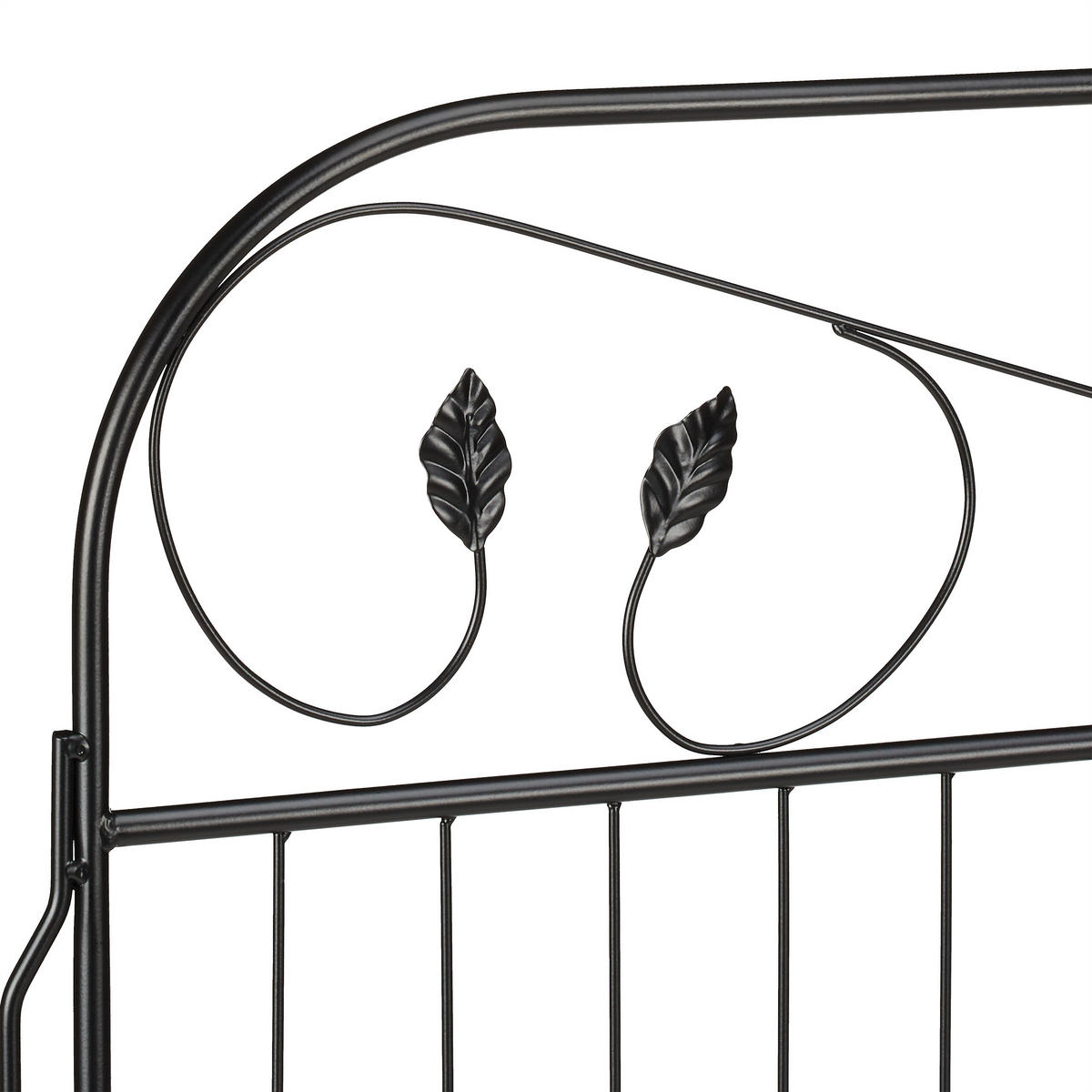 4XGARTENZAUN - Schwarz, Metall (375/112/1cm) - Relaxdays