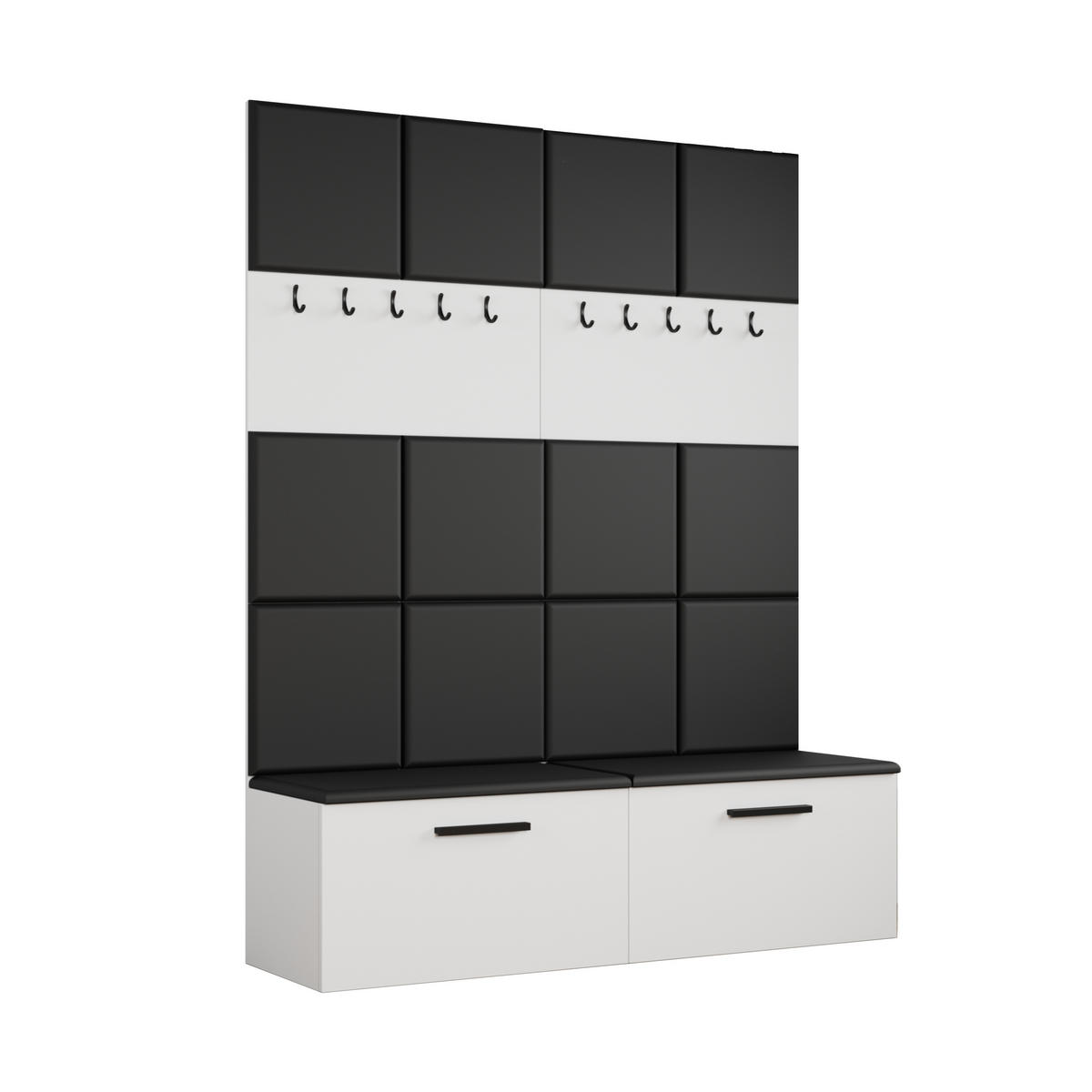GARDEROBENSCHRANK Rosanno I Weiß 80,6/204/40 cm – Modern, mit Kleiderhaken - Weiß, Holzwerkstoff/Kunststoff (80.6/204/40cm) - AX Living