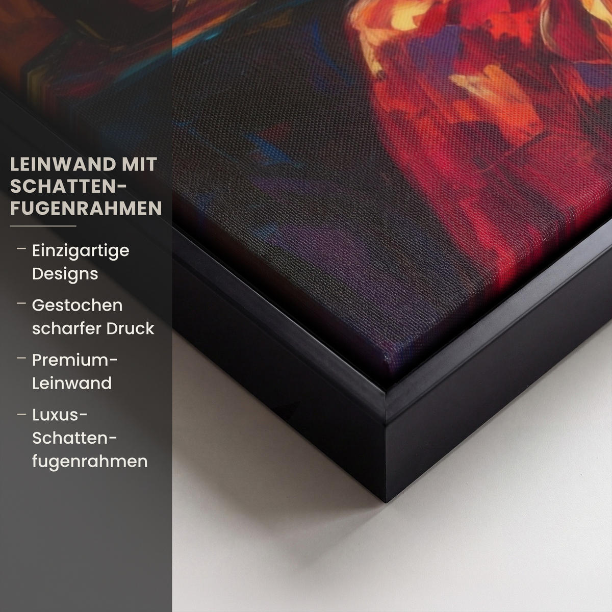 LEINWAND Bilder mit Rahmen - Wein - Frau - Stimmungsvoll - Farbenfroh - 80x60 - Bordeaux, Textil (80/60cm) - MuchoWow
