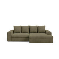 ECKSOFA Paola 3 Sitzplätze Grün - Grün, Holz (272/167cm) - Petits-meubles