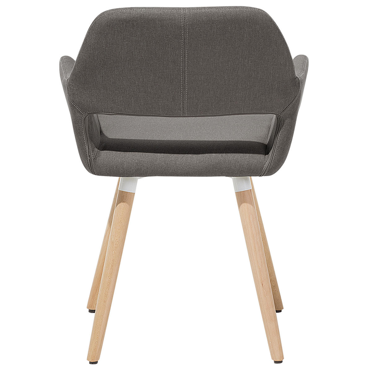 ESSZIMMERSTUHL 2er-Set Polsterbezug Braun Chicago - Braun, Holz/Textil (56/81/56cm) - Beliani