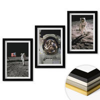 WANDBILDER 3er-Set - 20x30 cm Schwarzer Rahmen - NASA-Mondlandung - Schwarz, Kunststoff (20/30cm) - ArtPrintCave