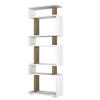 REGAL 6 Ablagen H165 cm - BLOK - Wildeiche, Holzwerkstoff (19.5/165/60cm) - Calicosy