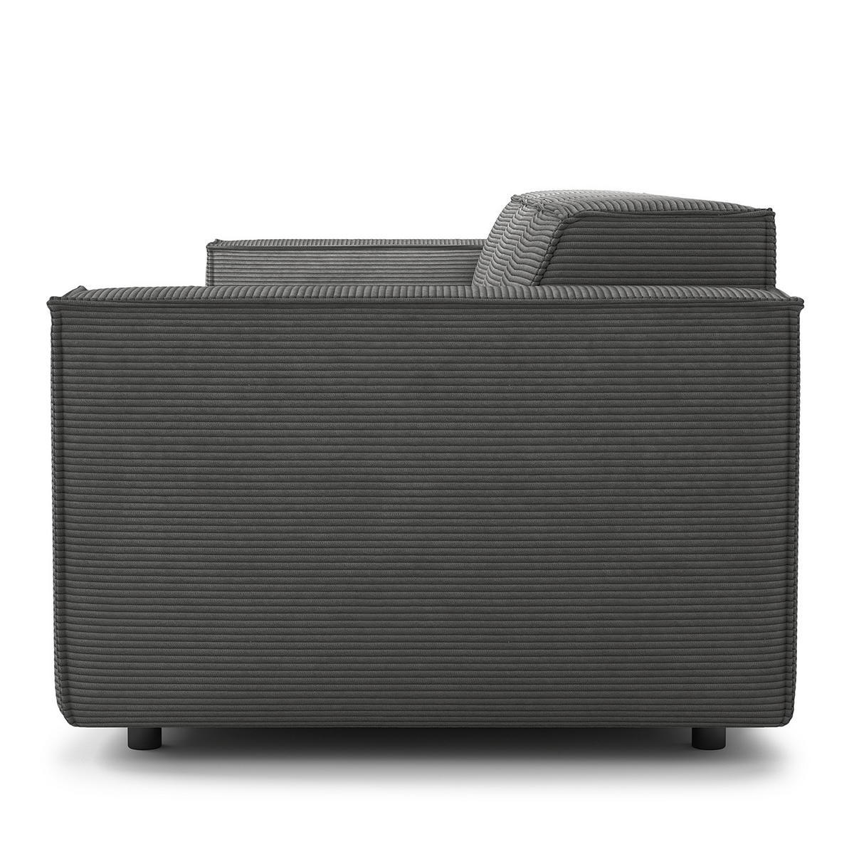 3-SITZER SOFA - Anthrazit, Textil (260/70/96cm) - home24