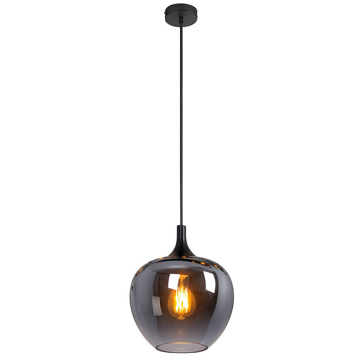 LED HÄNGELEUCHTE MAXY Metall Schwarz - Schwarz, Glas (29/29/120cm) - Globo Lighting