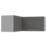 ECKHÄNGESCHRANK Kvantum W14/90/36 Graphit Matt / Grau Matt 90 / 90 / 36cm - Graphitfarben/Grau, Holz/Holzwerkstoff (90/36/90cm) - Feldmann-Wohnen