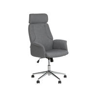 BÜROSTUHL Polyester Grau Pilot - Grau, Textil/Metall (72/117/72cm) - Beliani