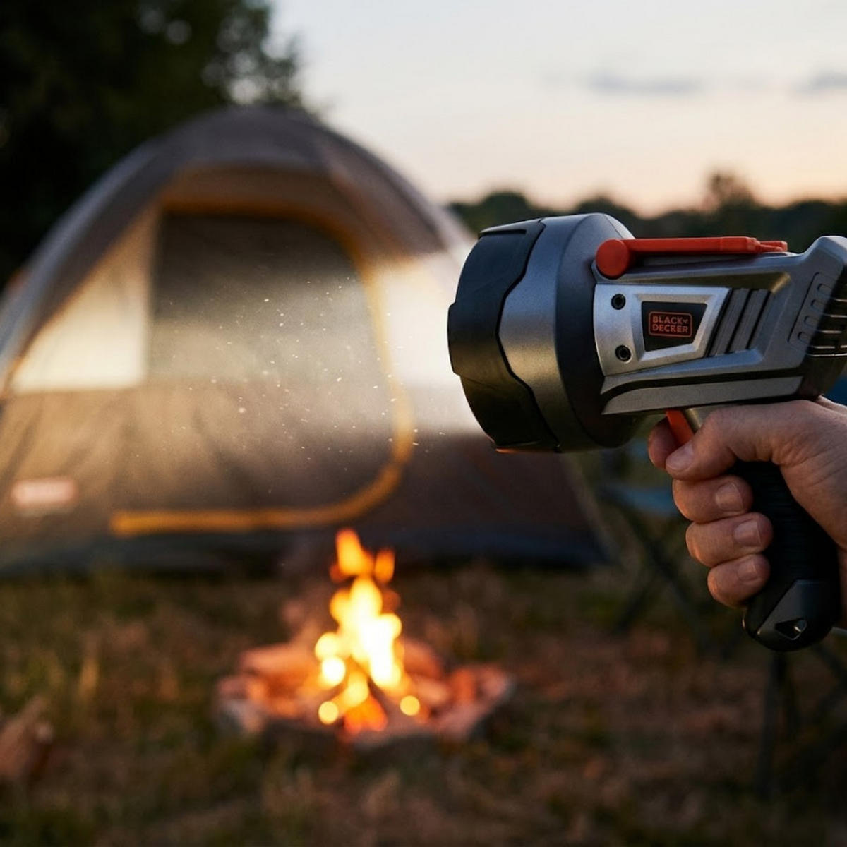 TASCHENLAMPE Grau LED 500 Lumen 5 W wiederaufladbar - Grau, Kunststoff (13/7/16cm) - Black & Decker